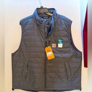 Carhartt Men's Charcoal Quilted Vest